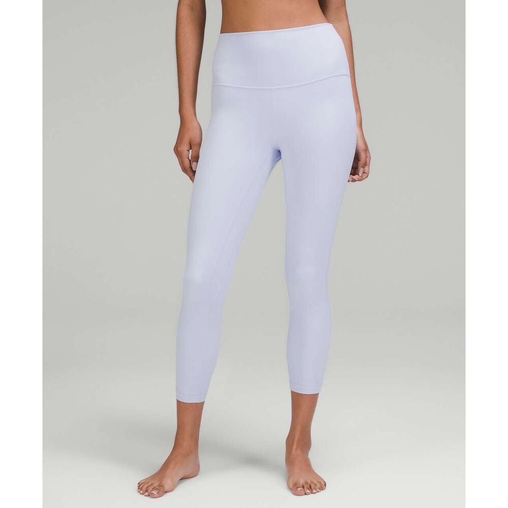 Lululemon Align High‎ Rise Crop Leggings Pastel Blue 12 Yoga Workout Athleisure